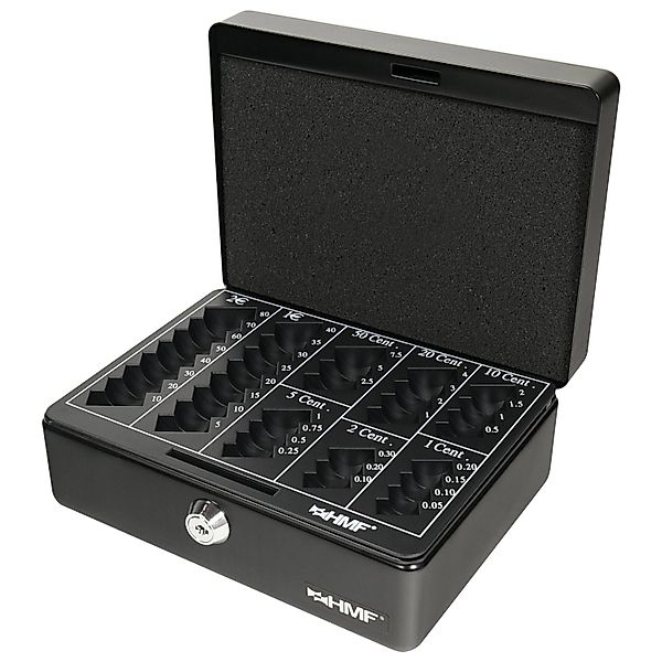 HMF 308-02 Geldkassette Münzzählbrett 20 x 16 x 9 cm Schwarz günstig online kaufen