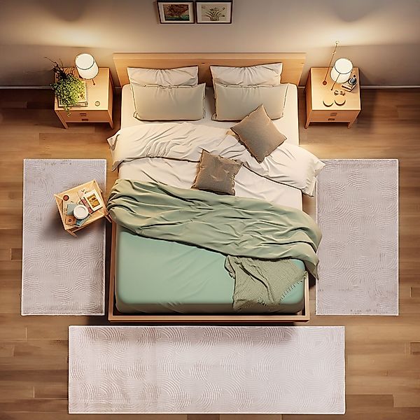 Carpettex Kurzflor-Bettumrandung Skandinavisches Boho Muster, Höhe 12 mm, ( günstig online kaufen