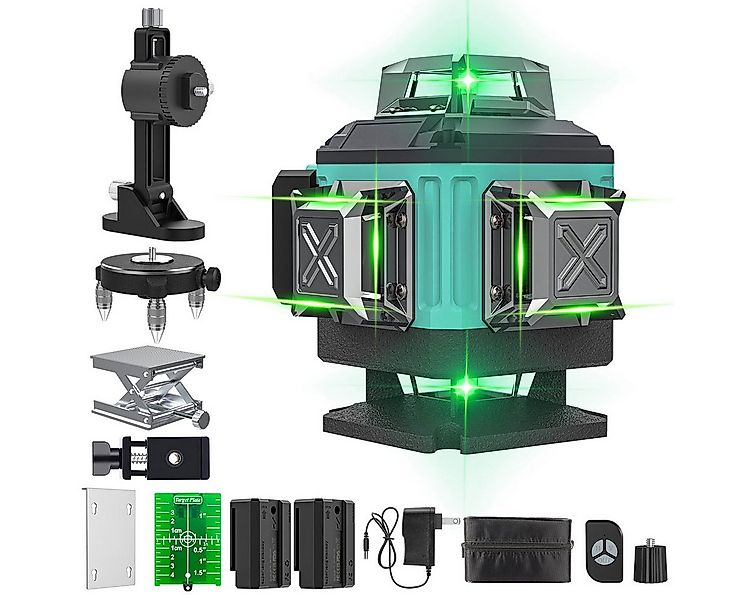 AeroAxis Laserwasserwaage Profi Kreuzlinienlaser grün 4×360° 16Linien, Selb günstig online kaufen