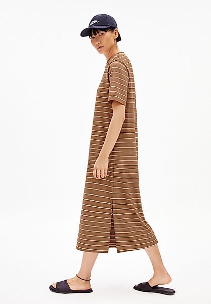 Armedangels Jerseykleid XELINAA FINE STRIPE Rundhalsausschnitt günstig online kaufen