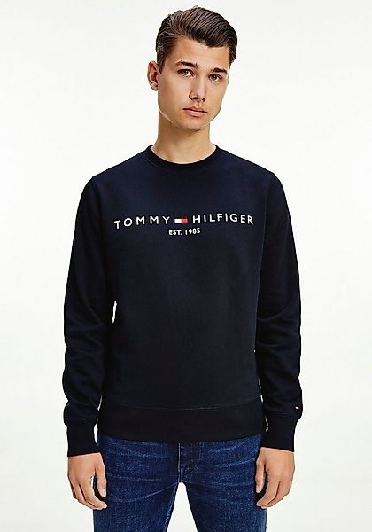 Tommy Hilfiger "TOMMY LOGO SWEATSHIRT mit Rundhals und Stickerei", unifarbe günstig online kaufen