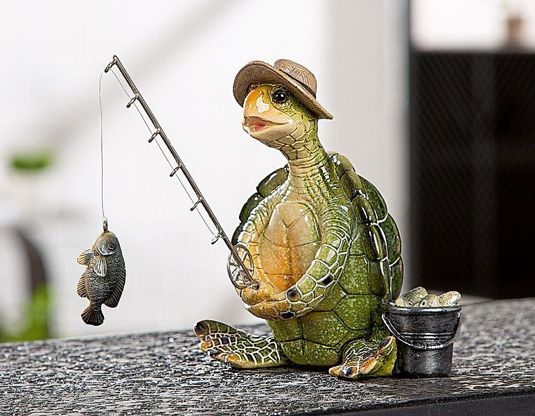 MF Comicfigur Schildkröte Sammy Dekofigur Angler aus Kunstharz Angeln (1 St günstig online kaufen