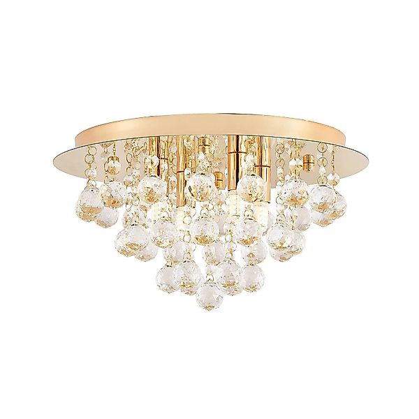 Lindby Deckenlampe Gillion 9626871 Design Modern in Gold Messing aus Krista günstig online kaufen