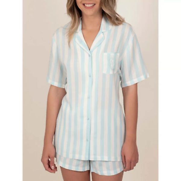 Admas  Pyjamas/ Nachthemden Pyjamahemd kurz Classic Stripes blau günstig online kaufen