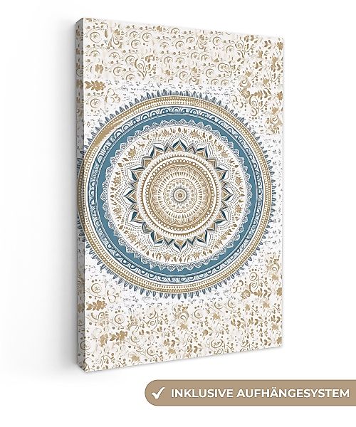 OneMillionCanvasses® Leinwandbild Mandala - Blau - günstig online kaufen