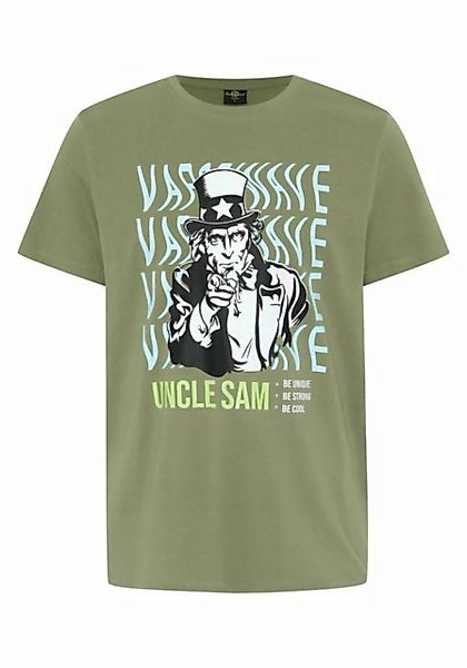 Uncle Sam Print-Shirt mit Label-Frontprint günstig online kaufen