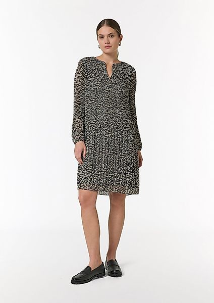 comma Minikleid Kleid Plissiertes Chiffon-Kleid mit günstig online kaufen