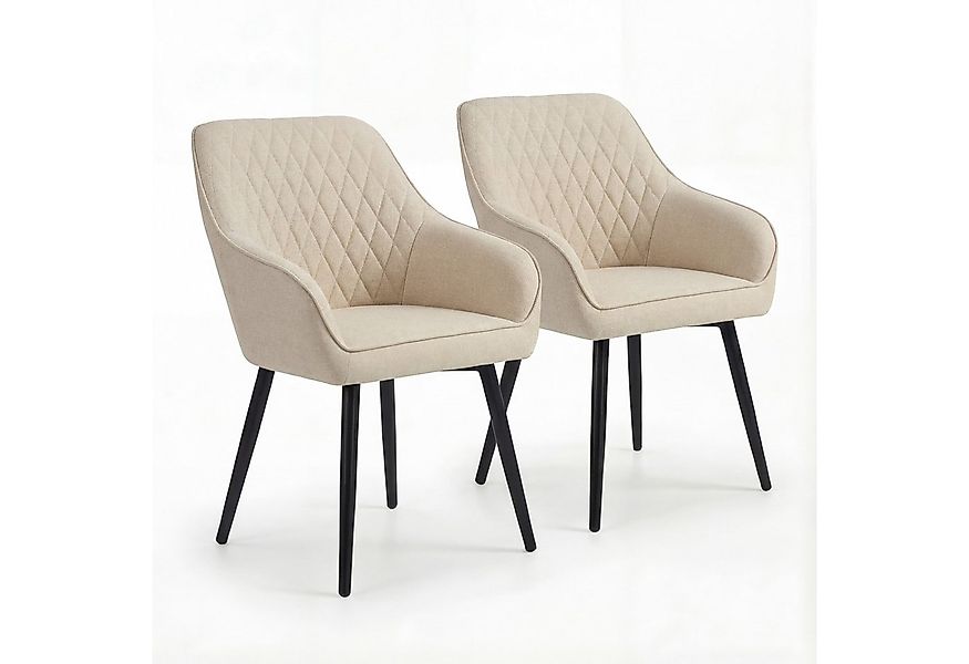 HOMAVO Esszimmerstuhl YZ8 mit Armlehnen in Stoff oder Kunstleder, mit Armle günstig online kaufen