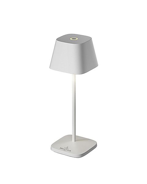 NEAPEL MICRO Design Akku-Tischlampe – kabellos, wetterfest & dimmbar weiß günstig online kaufen