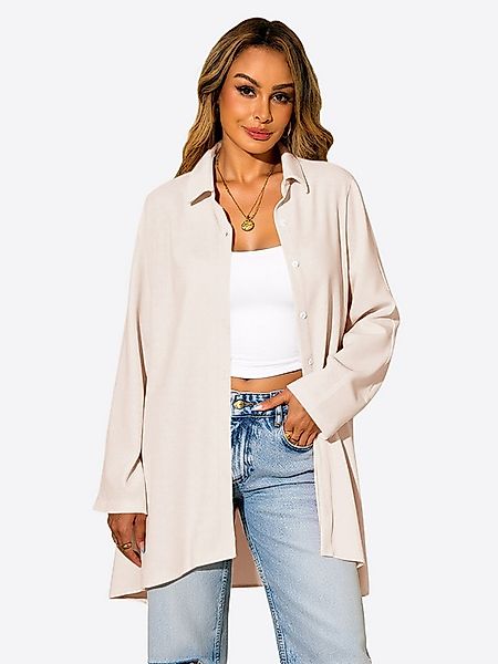 Imily Bela Langarmshirt Damen Locker geschnittene Bluse mit fließendem Stof günstig online kaufen