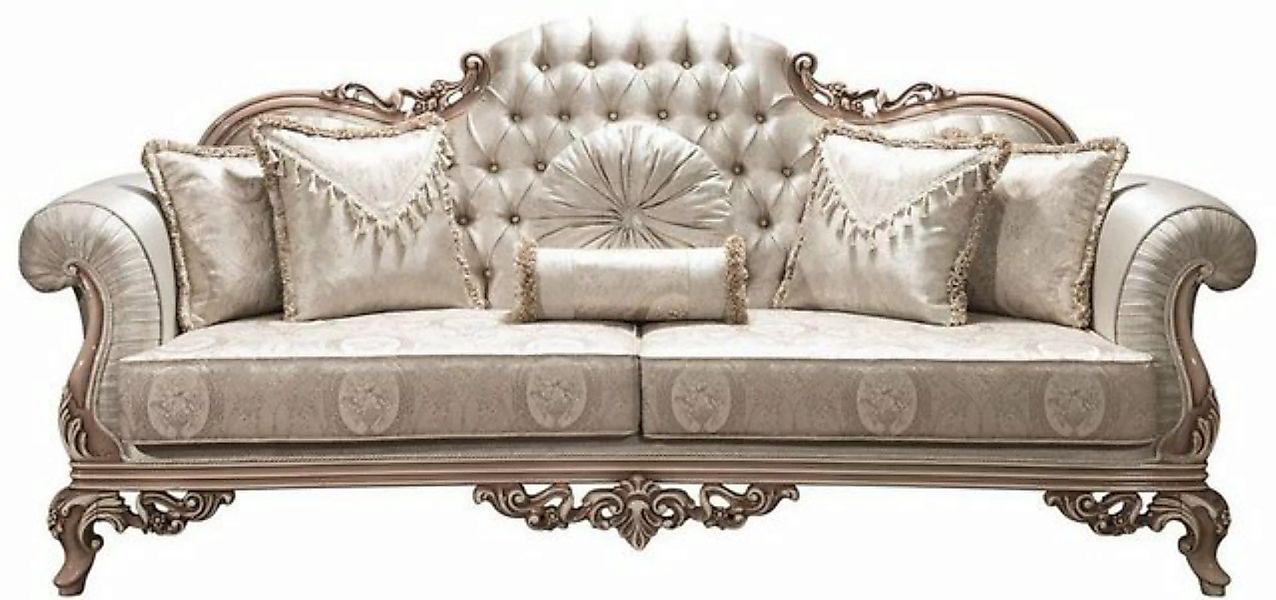 Casa Padrino Sofa Luxus Barock Sofa mit Glitzersteinen und dekorativen Kiss günstig online kaufen