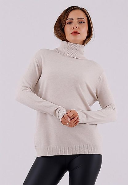 YC Fashion & Style Rollkragenpullover Damen Pullover mit hohem Kragen, Uni, günstig online kaufen