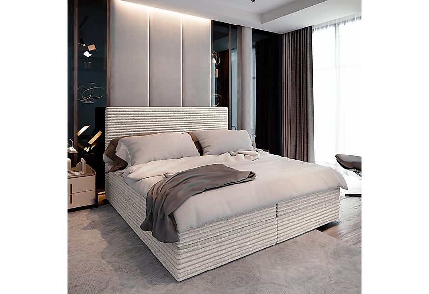 Masseno Boxbett PISA 160x200 cm mit Bonell Matratze und Topper günstig online kaufen