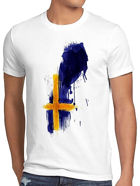 style3 T-Shirt Flagge Schweden Fußball Sport günstig online kaufen
