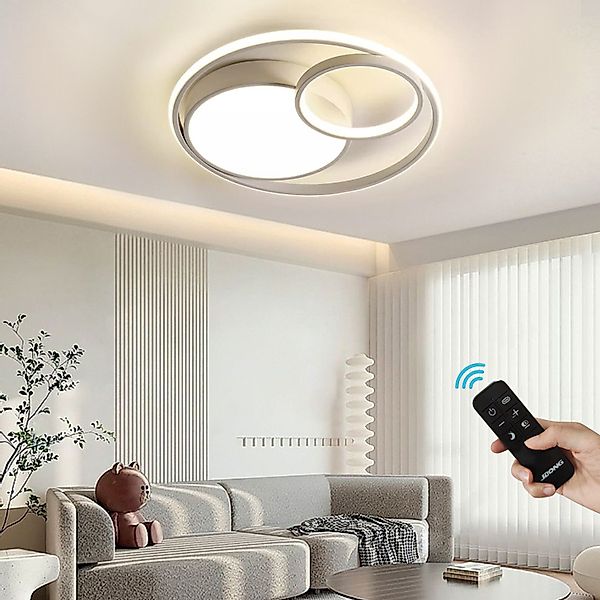 JDONG LED Deckenleuchte 50CM/52CM/60CM Deckenlampe Dimmbar Mit Fernbedienun günstig online kaufen