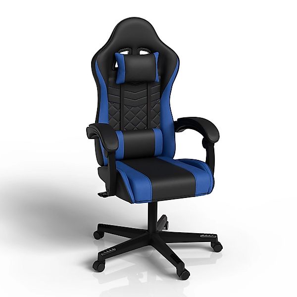 Juskys Gamingstuhl HyperSeat Schwarz/Blau günstig online kaufen