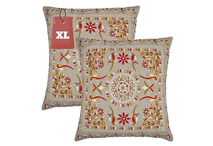 Marrakesch Orient & Mediterran Interior Zierkissen 2er Set Kissenbezug Hand günstig online kaufen