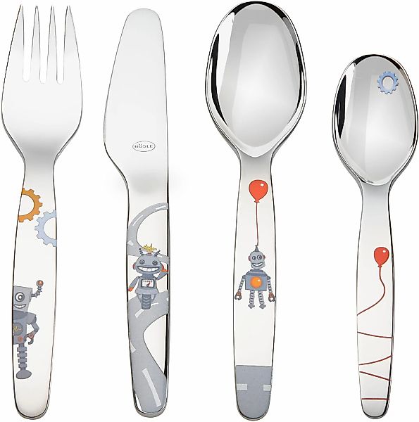 RÖSLE Kinderbesteck "Kleiner Roboter" inkl. Kindergeschichte, spülmaschinen günstig online kaufen
