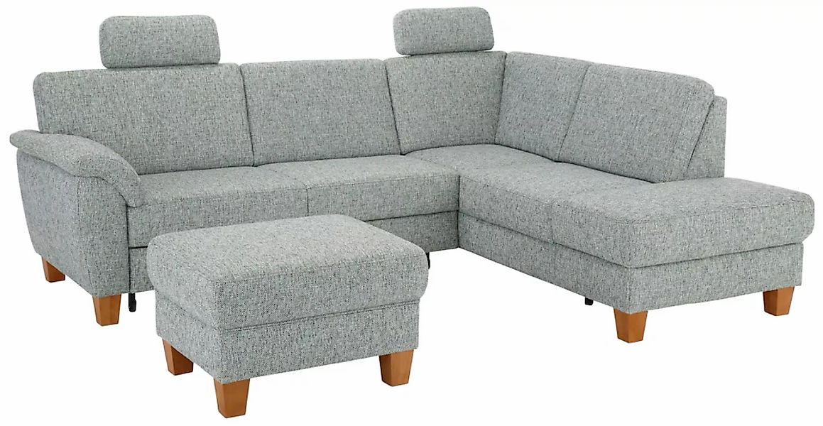 Home affaire Ecksofa »Alta L-Form«, mit Federkern und Kontrastnaht, Füße Bu günstig online kaufen