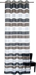 decolife Gardine "Scala" Ösen 1 Stk. tlg. Ösenschal mit farbigen Querstreif günstig online kaufen