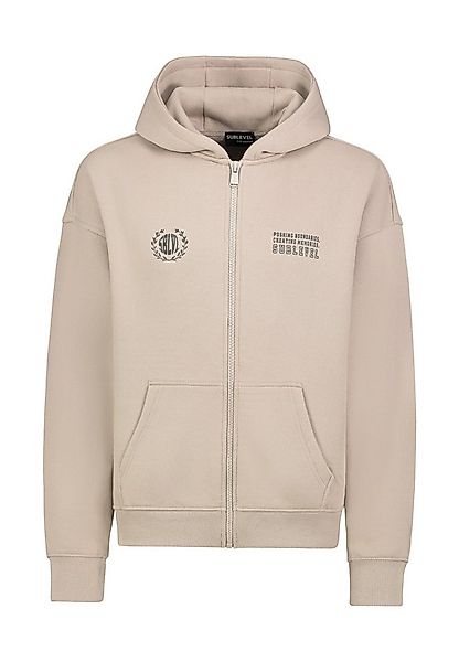 SUBLEVEL Kapuzensweatjacke Herren Oversize Sweatjacke mit Backprint Sweatsh günstig online kaufen