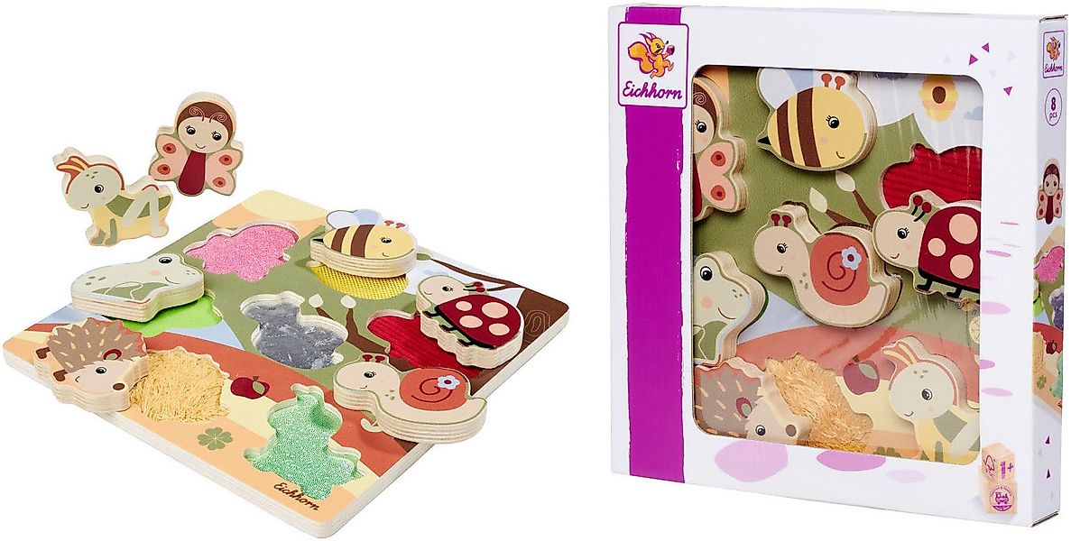 Eichhorn Steckpuzzle Fühlpuzzle mit Stoff, 7 günstig online kaufen