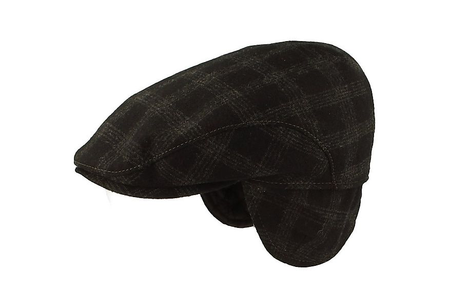 Breiter Schiebermütze Flache Schiebermütze aus Wolle mit Ohrenschutz günstig online kaufen