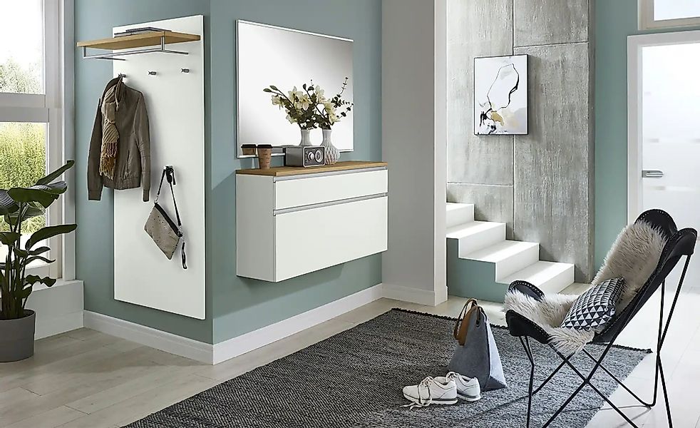 Garderobenpaneel  Skala ¦ weiß ¦ Holzwerkstoff ¦ Maße (cm): B: 80 H: 170 T: günstig online kaufen