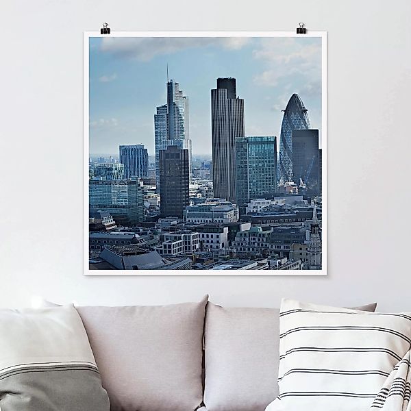 Poster Architektur & Skyline - Quadrat London Skyline günstig online kaufen