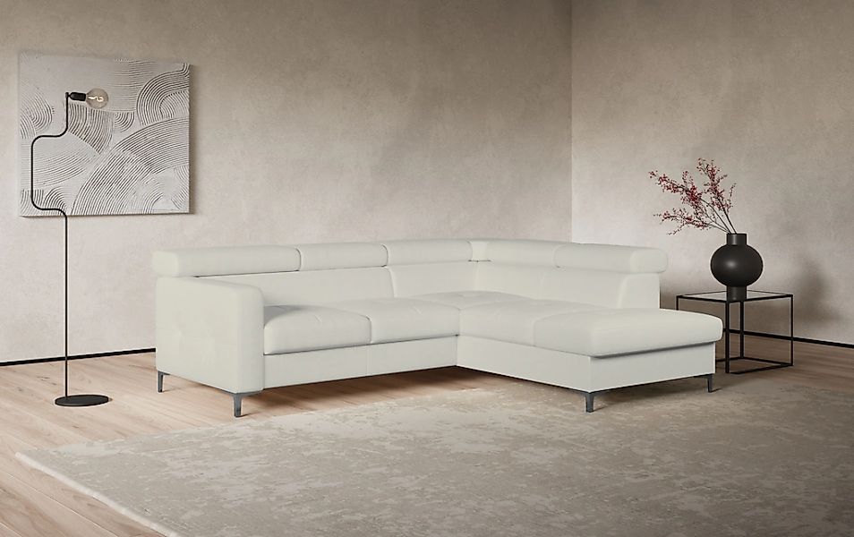 COTTA Ecksofa "Sammy L-Form", mit Kopfteilverstellung, wahlweise mit Bettfu günstig online kaufen