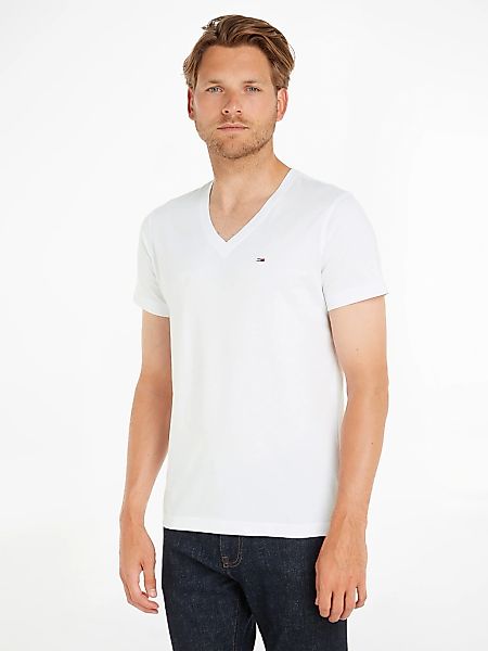 Tommy Jeans T-Shirt "TJM ORIGINAL JERSEY V NECK TEE" mit V-Ausschnitt und d günstig online kaufen