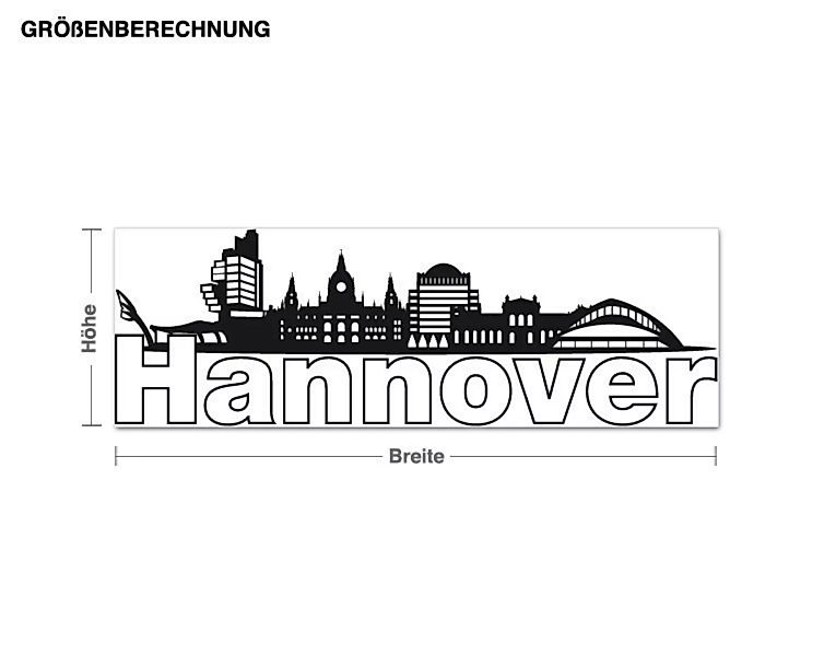 Wandtattoo Architektur & Skyline Hannover-Skyline günstig online kaufen