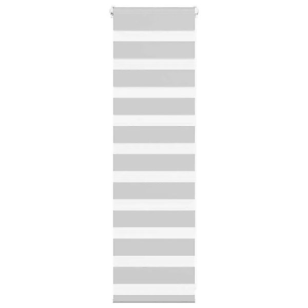 vidaXL Doppelrollo Hellgrau 40x100 cm Stoffbreite 35,9 cm Polyester 4014405 günstig online kaufen