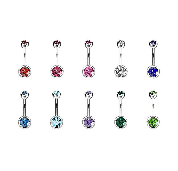 JVmoebel Bauchnabelpiercing Bananabells, Titan Bananabell KRISTALL Farbausw günstig online kaufen