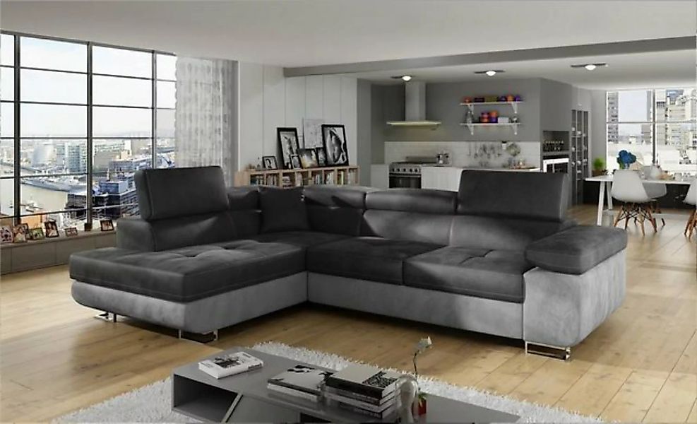 JVmoebel Ecksofa Ecksofa Stoff L-Form Couch Textil Eck Modern Neu Sofort, M günstig online kaufen