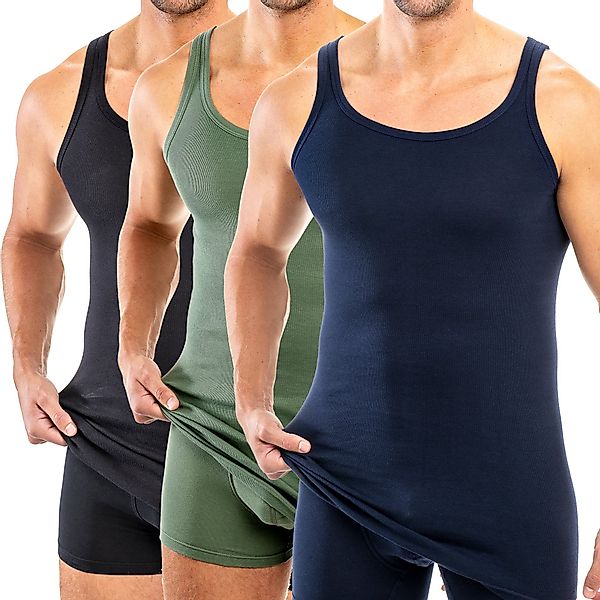 HERMKO Unterhemd 3007 3er Pack extralanges günstig online kaufen