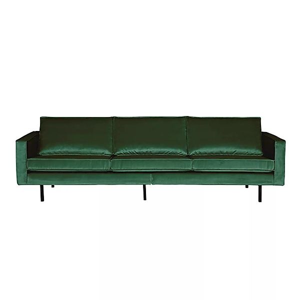 Wohnzimmer Sofa aus Samt in Grün Retrostil günstig online kaufen