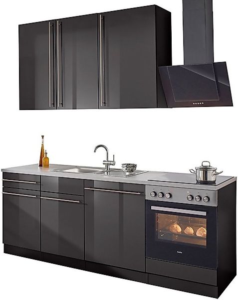 wiho Küchen Küchenzeile Chicago, TOPSELLER, mit E-Geräten, Breite 220 cm günstig online kaufen