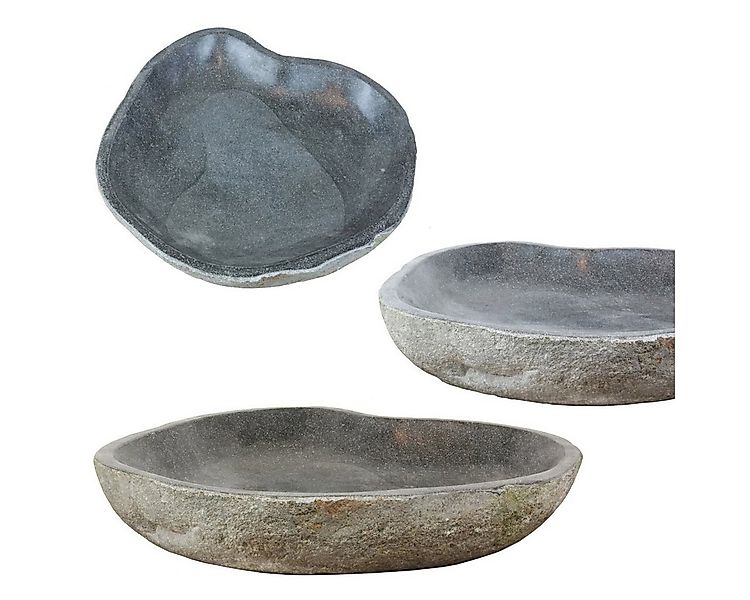 Oriental Galerie Dekotablett Naturstein Stein Schale Garten Vogeltränke 37- günstig online kaufen