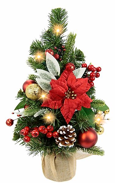I.GE.A. Künstlicher Weihnachtsbaum "Geschmückter Tannenbaum Poinsettia mit günstig online kaufen