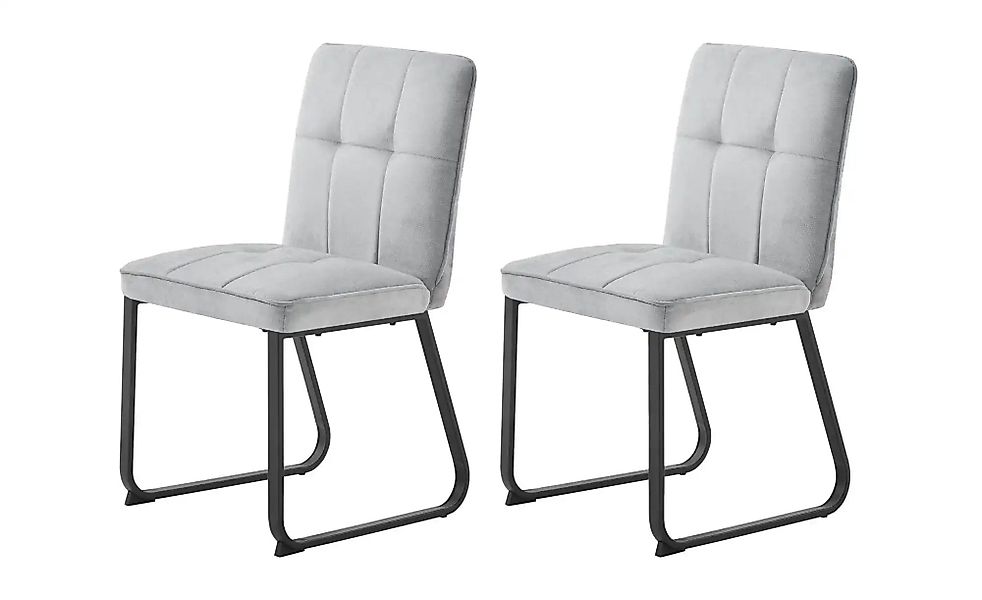 Esszimmerstuhl 2er-Set  Talea ¦ grau ¦ Maße (cm): B: 48,5 H: 88,5 Stühle > günstig online kaufen