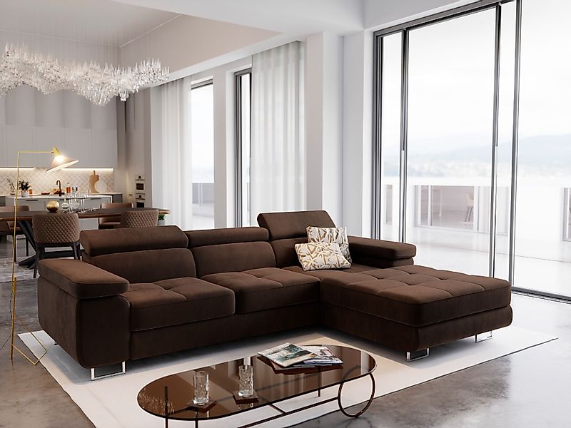 Masseno Ecksofa ELMA mit Schlaffunktion L-Form, günstig online kaufen