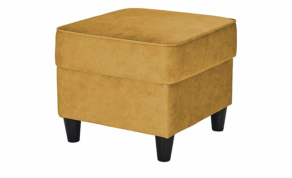 Hocker  Kivana ¦ gelb ¦ Maße (cm): B: 52 H: 45 T: 52.0 Polstermöbel > Hocke günstig online kaufen