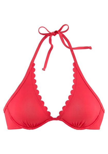 LASCANA Bügel-Bikini-Top Scallop, mit gelaserter Wellenkannte günstig online kaufen