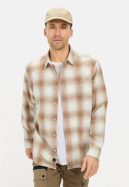 camel active Karohemd aus Baumwolle Langarm Kentkragen Kentkragen günstig online kaufen