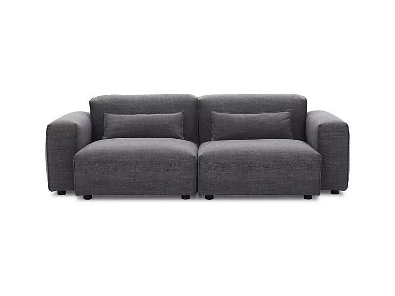 Sofa 3-Sitzer - Stof - Grau - MAGALI günstig online kaufen