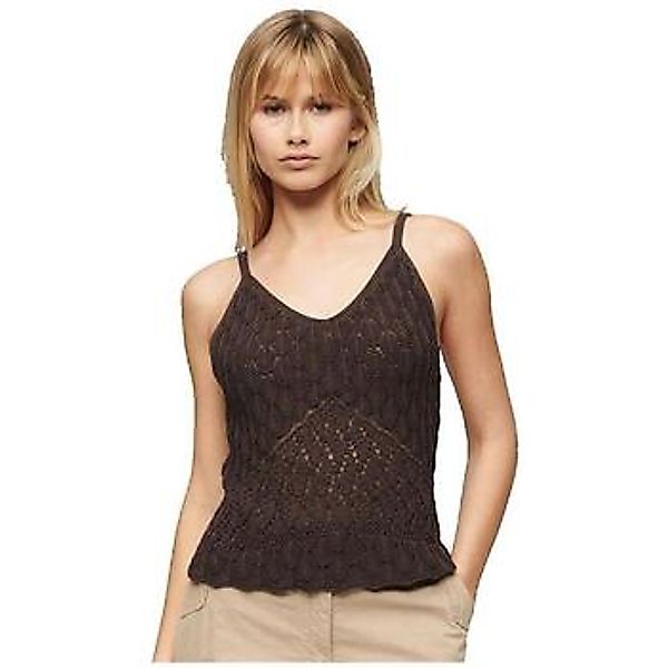 Superdry  Blusen Débardeur  en crochet sans manches marron günstig online kaufen