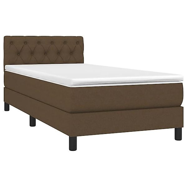 vidaXL Boxspringbett mit Matratze Dunkelbraun 80x200 cm Stoff 3140252 günstig online kaufen