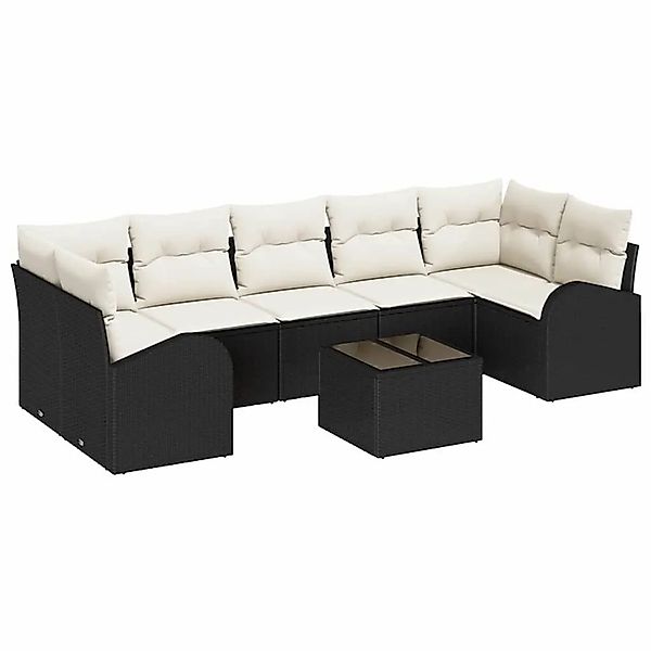 vidaXL Gartensofa-set Schwarz 55 x 55 x 37 cm Poly-Rattan 3345957 günstig online kaufen