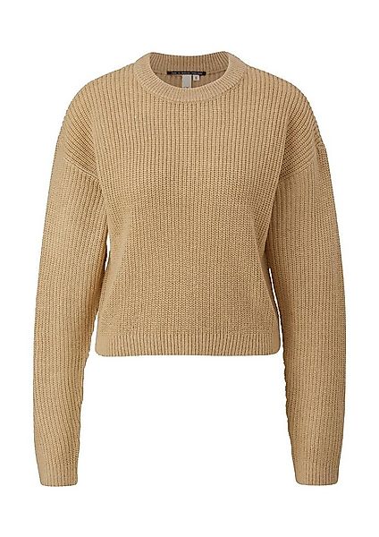 QS Rundhalspullover Basic (1-tlg) Rundhals, langarm, Strick, Relaxed fit günstig online kaufen